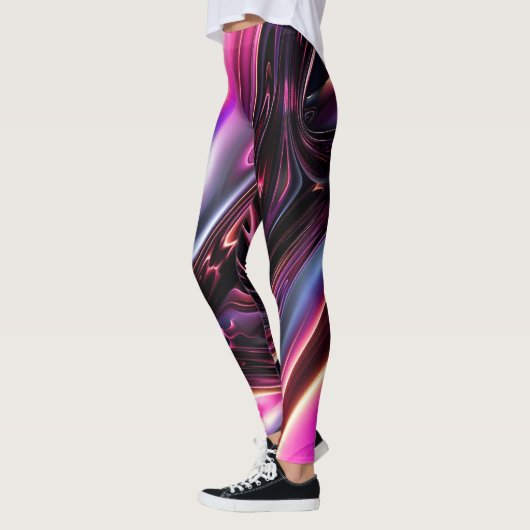 Abstrakt Neon Lines Leggings (Links)