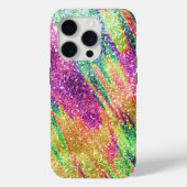 Abstrakt Neon Rainbow Funkelnd Glitzer Case-Mate iPhone Hülle (Rückseite)