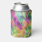 Abstrakt Neon Rainbow Funkelnd Glitzer Dosenkühler (Kanne Rückseite)