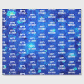 Abstrakt Neon Weltraum Geburtstag Geschenkpapier (Flach)