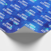 Abstrakt Neon Weltraum Geburtstag Geschenkpapier (Ecke)