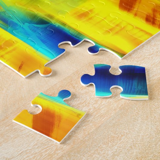 Abstrakt Neon Yellow Green Snake Pattern Puzzle (Seite)