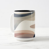 Abstrakt Neutral Zweifarbige Tasse (Vorderseite Links)