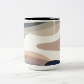 Abstrakt Neutral Zweifarbige Tasse (Mittel)