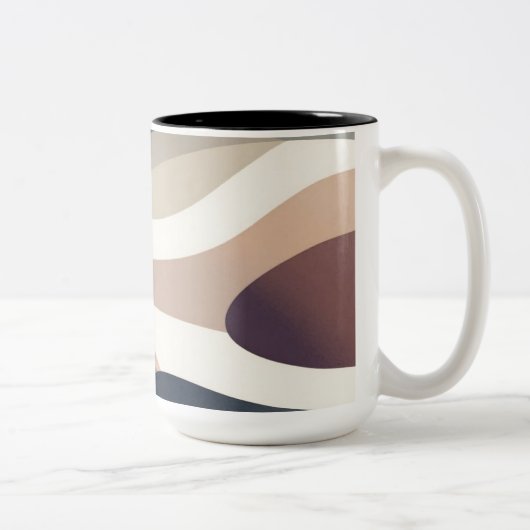 Abstrakt Neutral Zweifarbige Tasse (Rechts)
