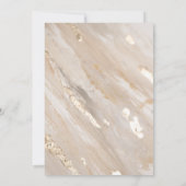 Abstrakt neutrale Pinselstriche Gold Moderne Schri Einladung (Rückseite)