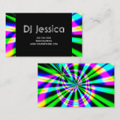 Abstrakt Night Club Neo Lights DJ Visitenkarte (Vorne/Hinten)