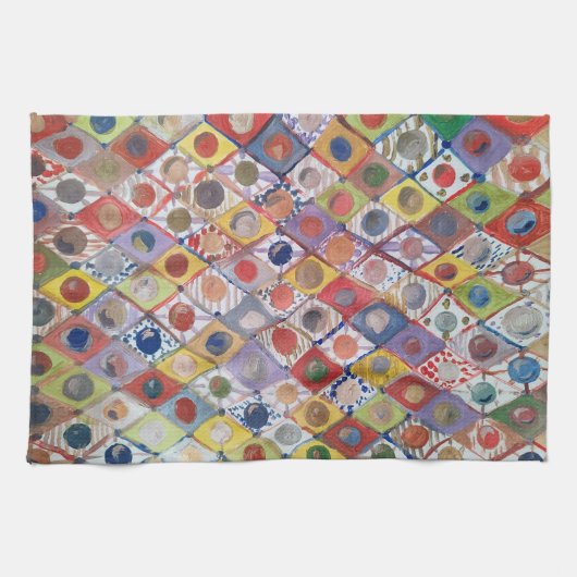 Abstrakt No 4 Spiel wie Kinder Malerei Geschirrtuch (Horizontal)