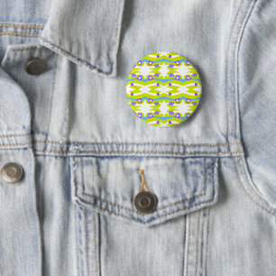 Abstrakt Noahs Ark Green Lila Blue Button