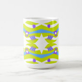 Abstrakt Noahs Ark Green Lila Blue Kaffeetasse (Mittel)