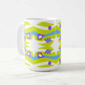 Abstrakt Noahs Ark Green Lila Blue Kaffeetasse (Vorderseite Links)