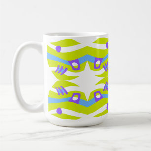 Abstrakt Noahs Ark Green Lila Blue Kaffeetasse