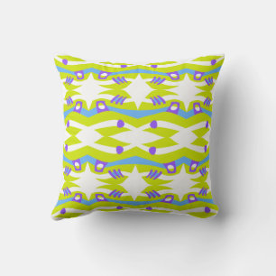 Abstrakt Noahs Ark Green Lila Blue Kissen