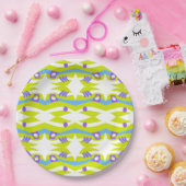 Abstrakt Noahs Ark Green Lila Blue Pappteller (Party)