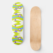 Abstrakt Noahs Ark Green Lila Blue Skateboard (Vorderseite)