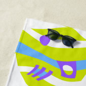 Abstrakt Noahs Ark Green Lila Blue Strandtuch (Beispiel)
