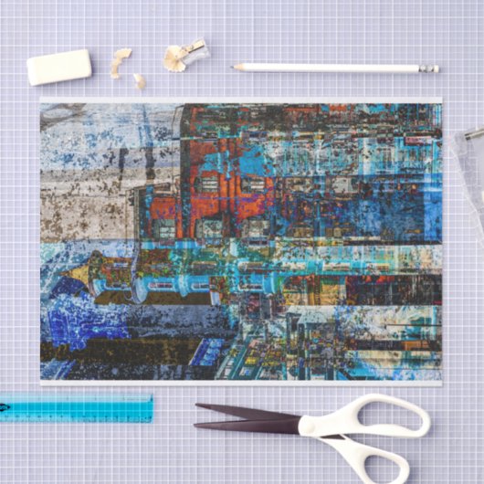 Abstrakt Nr. 97 von Edward Martin Seidenpapier (Handwerk)