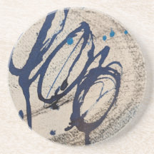 Abstrakt O - Blau und Grau