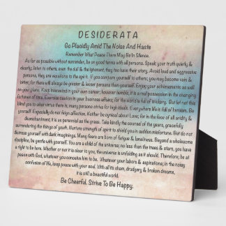 Abstrakt Ocean Beach=Desiderata Gedicht Fotoplatte