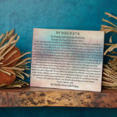 Abstrakt Ocean Beach=Desiderata Gedicht Fotoplatte (Seite)