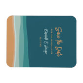 Abstrakt Ocean Beach Hochzeit Save the Date Magnet (Horizontal)