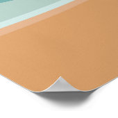 Abstrakt Ocean Beach Hochzeit Willkommen Poster (Ecke)