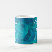 Abstrakt Ocean Blue Aquamarin 60 und Sassy Birthda Kaffeetasse (Mittel)