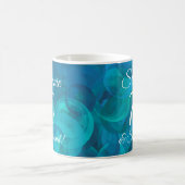 Abstrakt Ocean Blue Aquamarin 70 und Sensational Kaffeetasse (Mittel)