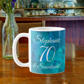 Abstrakt Ocean Blue Aquamarin 70 und Sensational Kaffeetasse
