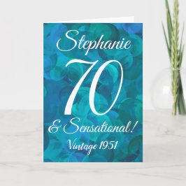 Abstrakt Ocean Blue Aquamarin 70 und Sensational Karte