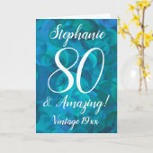 Abstrakt Ocean Blue Aquamarin 80 und Phantastische Karte (Gelbe Blume)