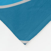 Abstrakt Ocean Blue Waves Monogram Beach Fleecedecke (Ecke)