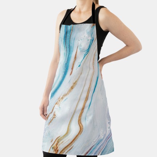 Abstrakt Ocean Luxury Marmor Wirbel Schürze (InSitu)