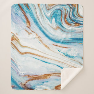 Abstrakt Ocean Luxury Marmor Wirbel Sherpadecke