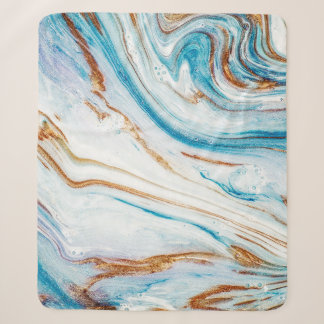 Abstrakt Ocean Luxury Marmor Wirbel Sherpadecke