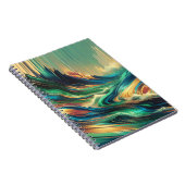 Abstrakt Ocean Wave Landscape Notebook Notizblock (Rechte Seite)