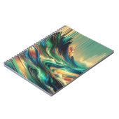Abstrakt Ocean Wave Landscape Notebook Notizblock (Linke Seite)
