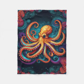 ABSTRAKT OCTOPUS BLANKET FLEECEDECKE (Vorderseite)