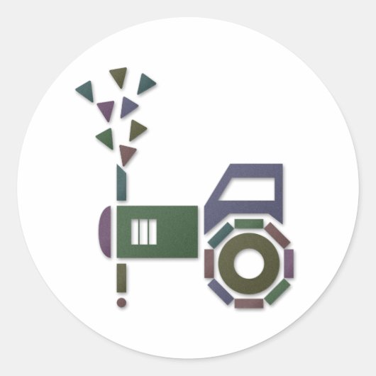 Abstrakt oder runder aufkleber (Vorderseite)