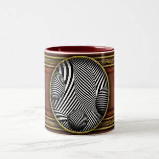 Abstrakt - Ok aus den Augen Zweifarbige Tasse