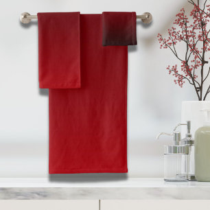abstrakt Ombre, schwarz, rot, minimalistisch Badhandtuch Set
