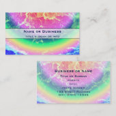 Abstrakt - On Fire with Psychedelic Rainbow Colors Visitenkarte (Vorne/Hinten)