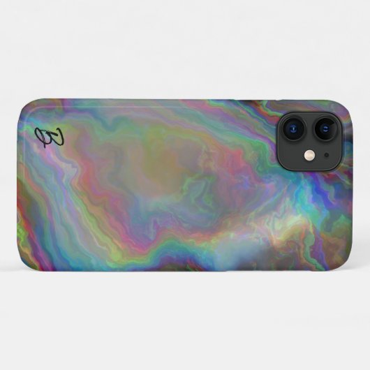 Abstrakt Opal Agate Personalisiert Phone Case (Rückseite (Horizontal))