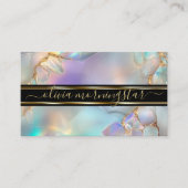 Abstrakt Opal Crystal Watercolor Visitenkarte (Vorderseite)