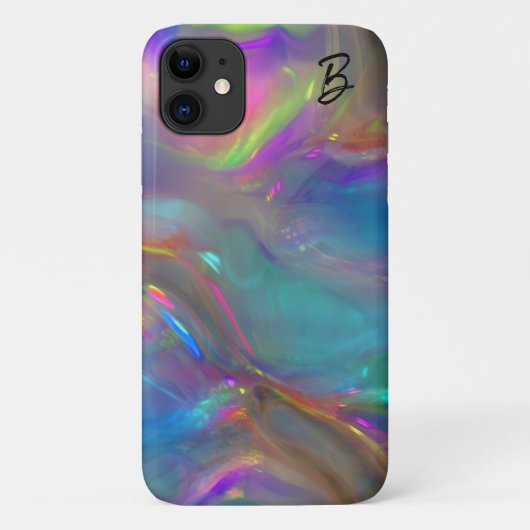 Abstrakt Opal Personalisiert Phone Case (Rückseite)