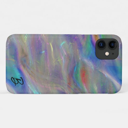 Abstrakt Opal Personalisiert Phone Case (Rückseite (Horizontal))
