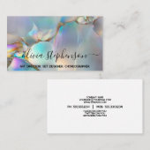 Abstrakt opaleszent visitenkarte (Vorne/Hinten)