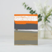 Abstrakt Orange 1 Postkarte (Stehend Vorderseite)