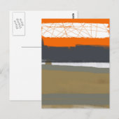 Abstrakt Orange 1 Postkarte (Vorne/Hinten)