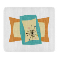 Abstrakt Orange Aquamarin Geometrie Mitte Jahrhund